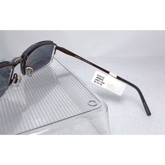EasyClip Polarized Clip-on 1/2 Rim Eyeglasses Iridescent Bronze Silver 52-19-140 - Picture 11 of 15